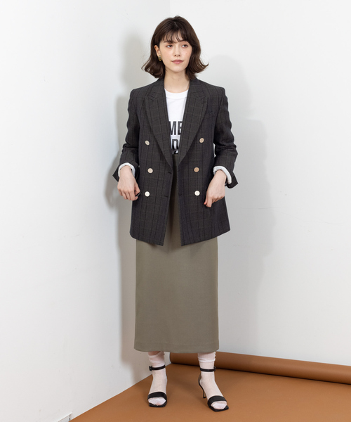 Rouge vif（ルージュヴィフ）の「チェックダブルテーラードジャケット（テーラードジャケット・レディース・ブラウン・38/36）」の16枚目の写真