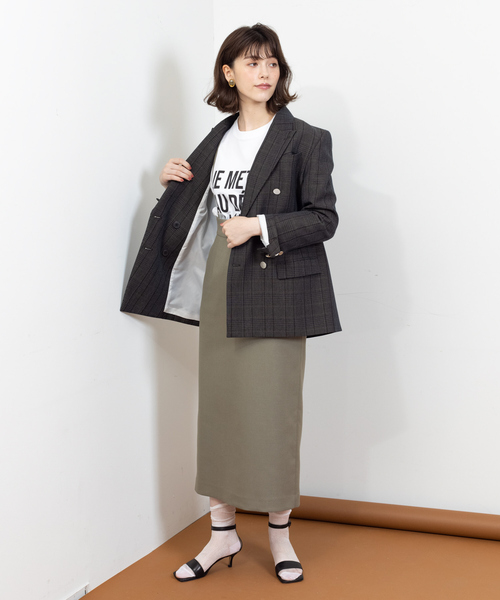 Rouge vif（ルージュヴィフ）の「チェックダブルテーラードジャケット（テーラードジャケット・レディース・ブラウン・38/36）」の17枚目の写真