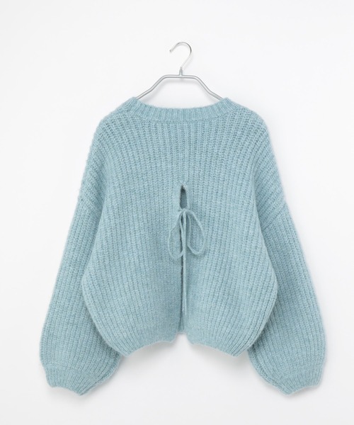 Heather（ヘザー）の「Cotton Candy Knit　255086（ニット/セーター・レディース・ホワイト/ブラック/パープル/ネイビー/ピンク/イエロー/ブルー/ライトイエロー・FREE）」の13枚目の写真