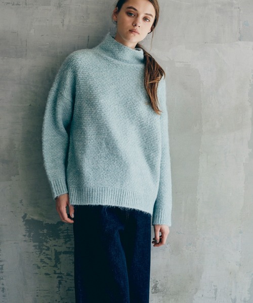 INED CLARO（イネドクラロ）の「《INED CLARO》メランジニットプルオーバー（ニット/セーター・レディース・グレー/オフホワイト/ブルー/グリーン系その他・フリー）」の3枚目の写真