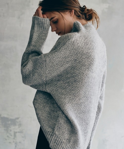 INED CLARO（イネドクラロ）の「《INED CLARO》メランジニットプルオーバー（ニット/セーター・レディース・グレー/オフホワイト/ブルー/グリーン系その他・フリー）」の2枚目の写真