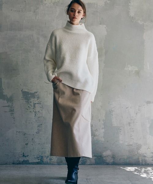 INED CLARO（イネドクラロ）の「《INED CLARO》メランジニットプルオーバー（ニット/セーター・レディース・グレー/オフホワイト/ブルー/グリーン系その他・フリー）」の5枚目の写真