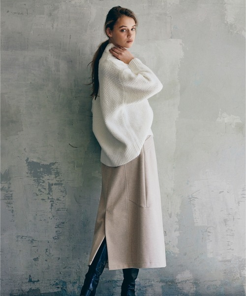 INED CLARO（イネドクラロ）の「《INED CLARO》メランジニットプルオーバー（ニット/セーター・レディース・グレー/オフホワイト/ブルー/グリーン系その他・フリー）」の6枚目の写真