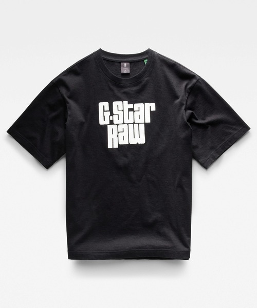 G-STAR（ジースター）の「UNISEX RADIO BOXY T-SHIRT/ビッグシルエット/オーバーサイズ（Tシャツ/カットソー・メンズ・ダークブラック・MEDIUM/SMALL/X-LARGE/LARGE）」の9枚目の写真
