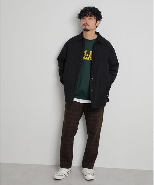 green label relaxing(グリーンレーベルリラクシング)の「<green label relaxing>ポリスエード パファー ブルゾン(ブルゾン・メンズ・ブラック/ダークブラウン・L/S/M)」の12枚目の写真