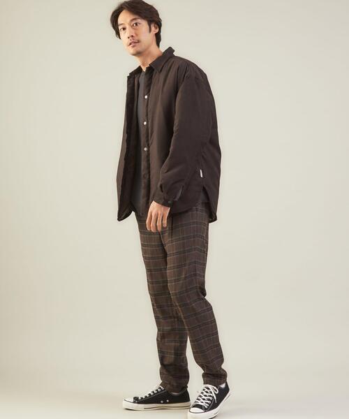 green label relaxing(グリーンレーベルリラクシング)の「<green label relaxing>ポリスエード パファー ブルゾン(ブルゾン・メンズ・ブラック/ダークブラウン・L/S/M)」の11枚目の写真