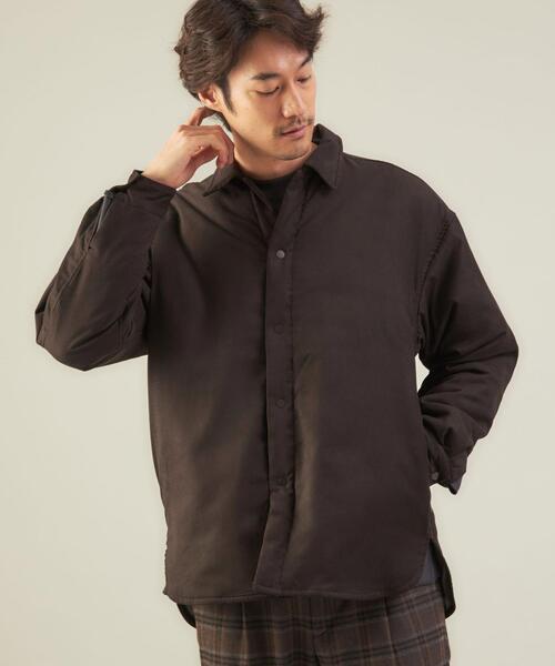 green label relaxing(グリーンレーベルリラクシング)の「<green label relaxing>ポリスエード パファー ブルゾン(ブルゾン・メンズ・ブラック/ダークブラウン・L/S/M)」の13枚目の写真