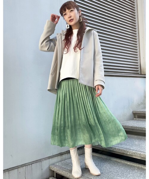 THE SHOP TK (ザ ショップ ティーケー )の「◆【2WAY】フーデットショートコート(その他アウター・レディース・チャコールグレー/ブラウン系/ライトベージュ/ブラック・11/13/14/12)」の8枚目の写真