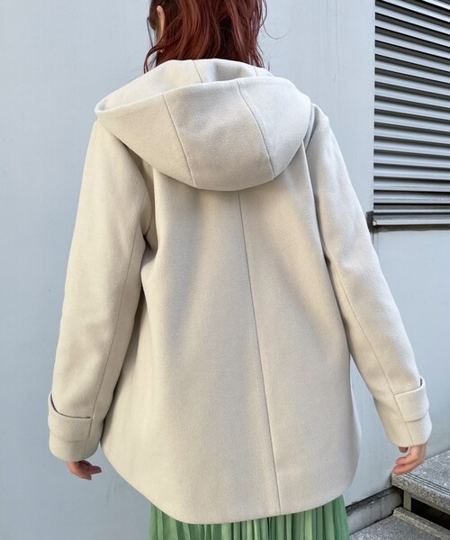 THE SHOP TK (ザ ショップ ティーケー )の「◆【2WAY】フーデットショートコート(その他アウター・レディース・チャコールグレー/ブラウン系/ライトベージュ/ブラック・11/13/14/12)」の20枚目の写真