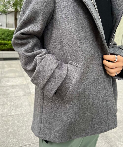 THE SHOP TK (ザ ショップ ティーケー )の「◆【2WAY】フーデットショートコート(その他アウター・レディース・チャコールグレー/ブラウン系/ライトベージュ/ブラック・11/13/14/12)」の22枚目の写真