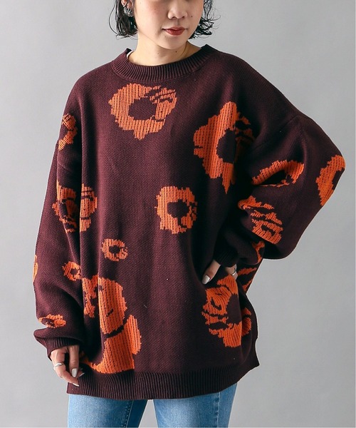 JOINT WORKS(ジョイントワークス)の「KNIT ROSE(ニット/セーター・メンズ・ブラウン/ネイビー・MEDIUM/LARGE)」の2枚目の写真