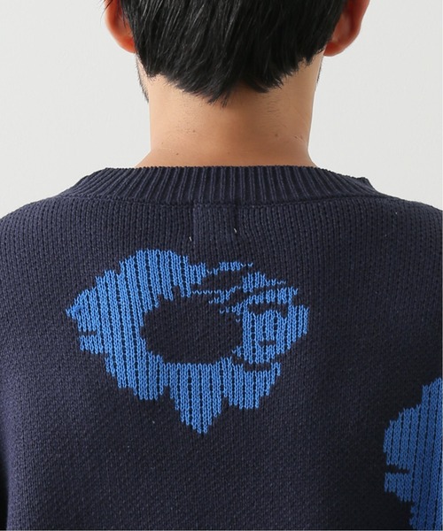JOINT WORKS(ジョイントワークス)の「KNIT ROSE(ニット/セーター・メンズ・ブラウン/ネイビー・MEDIUM/LARGE)」の4枚目の写真