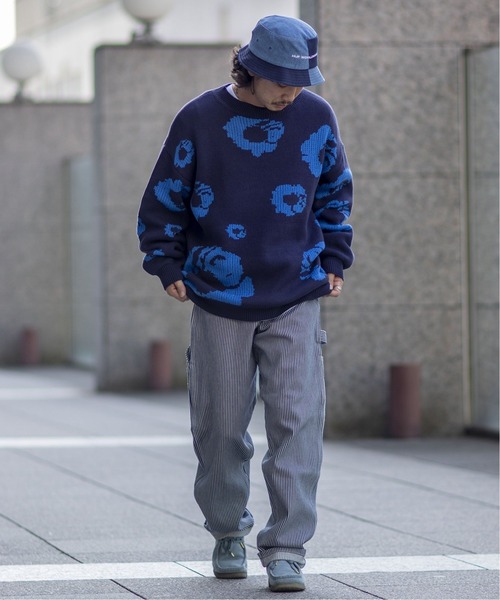 JOINT WORKS(ジョイントワークス)の「KNIT ROSE(ニット/セーター・メンズ・ブラウン/ネイビー・MEDIUM/LARGE)」の15枚目の写真