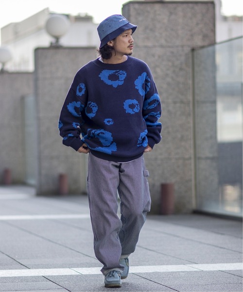 JOINT WORKS(ジョイントワークス)の「KNIT ROSE(ニット/セーター・メンズ・ブラウン/ネイビー・MEDIUM/LARGE)」の16枚目の写真