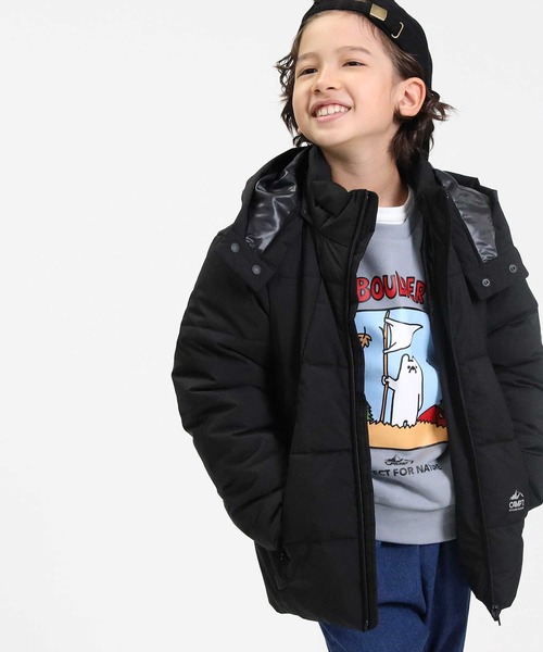 CAMP7（キャンプセブン）の「【CAMP7】パディングジャケット（ダウンジャケット/コート・キッズ・ブルー/ブラック・130/140/105/120/155）」の2枚目の写真