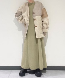 w closet | 起毛リブカットソーフレアワンピース(ワンピース)