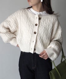 Riberry | 前後2WAYショートケーブルカーデ(カーディガン/ボレロ)