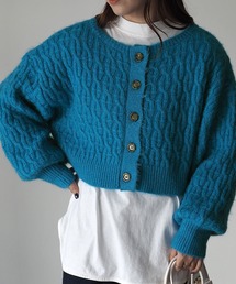 Riberry | 前後2WAYショートケーブルカーデ(カーディガン/ボレロ)