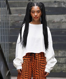 X-girl | EMBROIDERED LOGO SWEAT CROPPED TOP(スウェット)