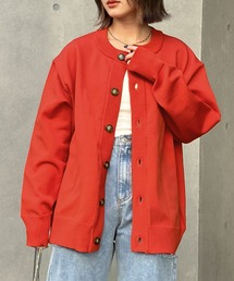 【Snap club】クルーネック/ラウンドネック ビッグシルエットニットカーディガン