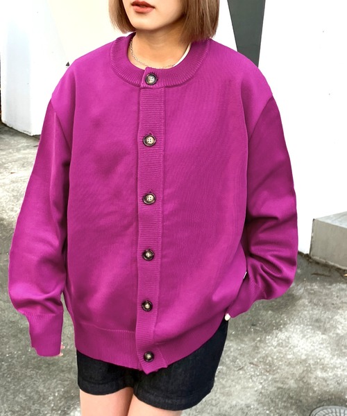 Snap club】クルーネック/ラウンドネック ビッグシルエットニット