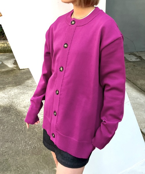 Snap club】クルーネック/ラウンドネック ビッグシルエットニット