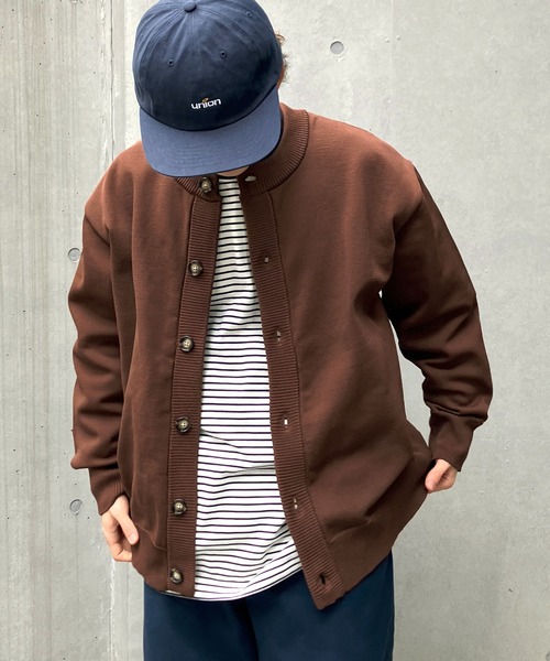 Snap club(スナップクラブ)の「【Snap club】クルーネック/ラウンドネック ビッグシルエットニットカーディガン(カーディガン/ボレロ・レディース・ブラック/ダークオレンジ/ブルーグリーン/クリアレッド/ブルー/グリーン/イエロー/ブラウン/ピンク系・S/M/L)」の22枚目の写真