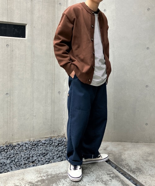 Snap club(スナップクラブ)の「【Snap club】クルーネック/ラウンドネック ビッグシルエットニットカーディガン(カーディガン/ボレロ・レディース・ブラック/ダークオレンジ/ブルーグリーン/クリアレッド/ブルー/グリーン/イエロー/ブラウン/ピンク系・S/M/L)」の19枚目の写真