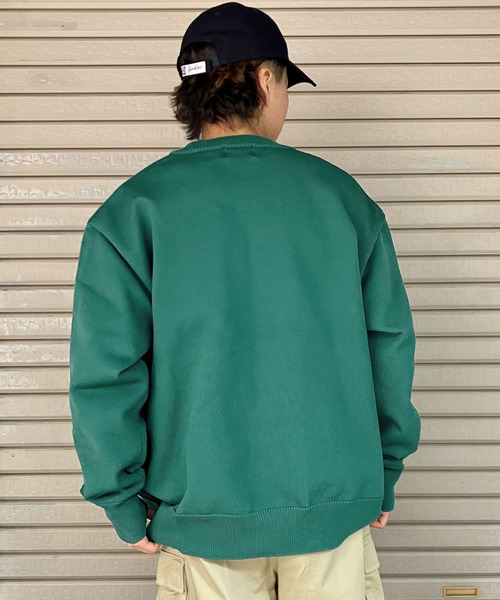 Snap club(スナップクラブ)の「【Snap club】クルーネック/ラウンドネック ビッグシルエットニットカーディガン(カーディガン/ボレロ・レディース・ブラック/ダークオレンジ/ブルーグリーン/クリアレッド/ブルー/グリーン/イエロー/ブラウン/ピンク系・S/M/L)」の14枚目の写真