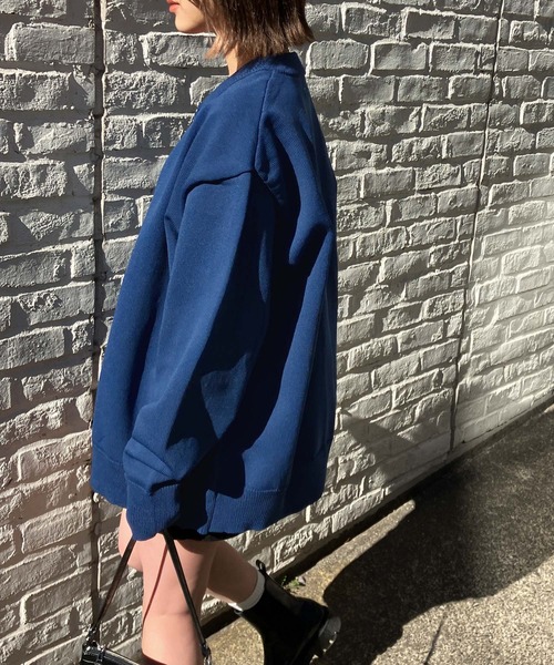 Snap club】クルーネック/ラウンドネック ビッグシルエットニット
