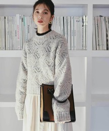 N.(N. Natural Beauty Basic) | ◆透かし編みメランジニット(ニット/セーター)