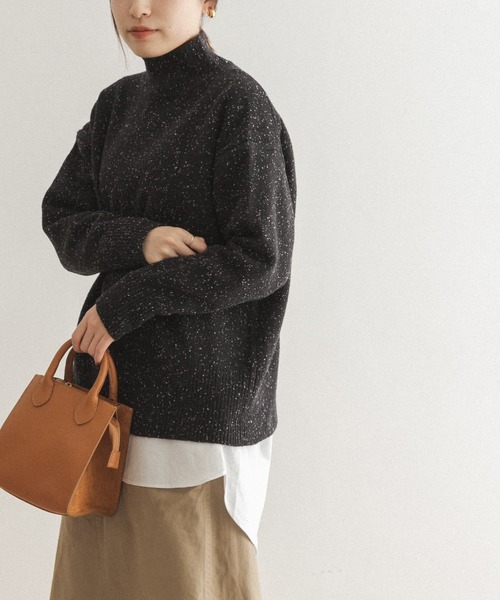 FORK&SPOON（フォークアンドスプーン）の「FORK&SPOON　ネップタートルニット（ニット/セーター・レディース・グレー/ブラック/ブルー・ONE）」の20枚目の写真