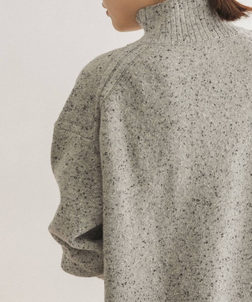 FORK&SPOON（フォークアンドスプーン）の「FORK&SPOON　ネップタートルニット（ニット/セーター・レディース・グレー/ブラック/ブルー・ONE）」の14枚目の写真