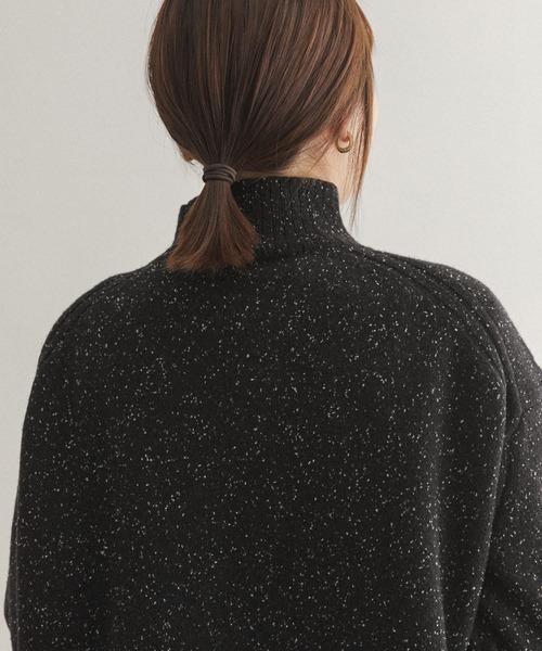 FORK&SPOON（フォークアンドスプーン）の「FORK&SPOON　ネップタートルニット（ニット/セーター・レディース・グレー/ブラック/ブルー・ONE）」の8枚目の写真