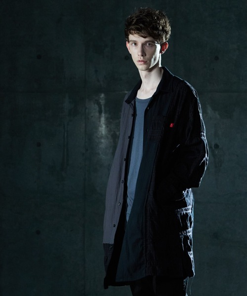 VIRGOwearworks(ヴァルゴウェアワークス)の「MIXTURE LONG SHIRTS(シャツ/ブラウス・メンズ・ブラック/カーキ/ナチュラル・3/2/4)」の2枚目の写真