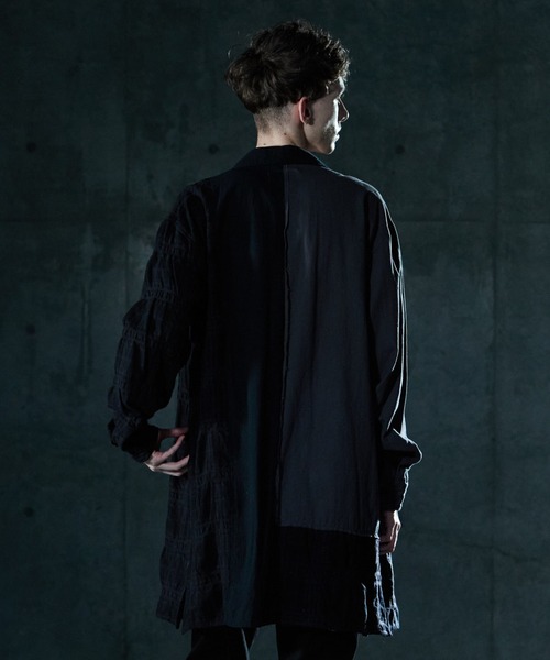 VIRGOwearworks(ヴァルゴウェアワークス)の「MIXTURE LONG SHIRTS(シャツ/ブラウス・メンズ・ブラック/カーキ/ナチュラル・3/2/4)」の5枚目の写真