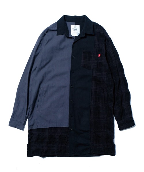 VIRGOwearworks(ヴァルゴウェアワークス)の「MIXTURE LONG SHIRTS(シャツ/ブラウス・メンズ・ブラック/カーキ/ナチュラル・3/2/4)」の11枚目の写真