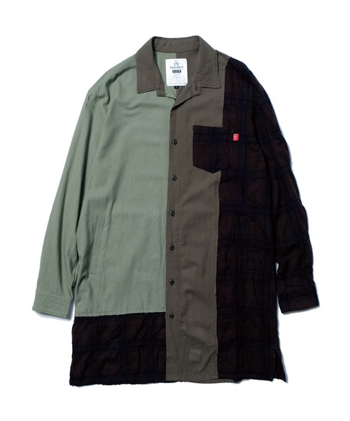 VIRGOwearworks(ヴァルゴウェアワークス)の「MIXTURE LONG SHIRTS(シャツ/ブラウス・メンズ・ブラック/カーキ/ナチュラル・3/2/4)」の12枚目の写真
