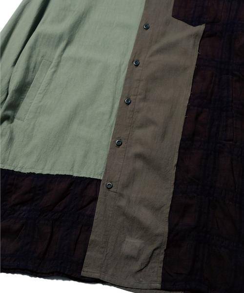 VIRGOwearworks(ヴァルゴウェアワークス)の「MIXTURE LONG SHIRTS(シャツ/ブラウス・メンズ・ブラック/カーキ/ナチュラル・3/2/4)」の14枚目の写真