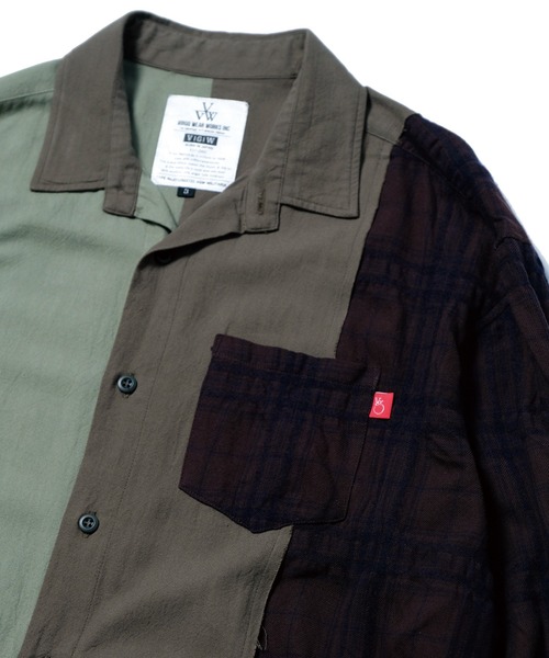 VIRGOwearworks(ヴァルゴウェアワークス)の「MIXTURE LONG SHIRTS(シャツ/ブラウス・メンズ・ブラック/カーキ/ナチュラル・3/2/4)」の15枚目の写真