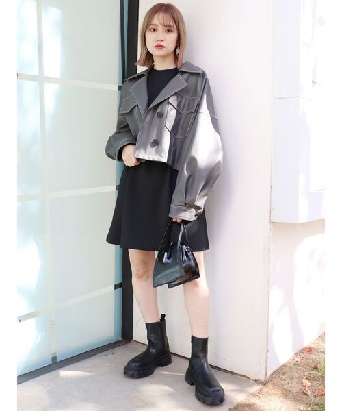 MURUA（ムルーア）の「フェイクレザーショートジャケット