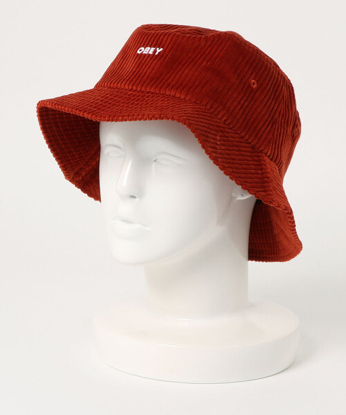 OBEY（オベイ）の「【OBEY/オベイ】（UN）BOLD CORD BUCKET HAT　バケットハット（ハット・メンズ・ブラック/グリーン/オレンジ・FREE）」の2枚目の写真