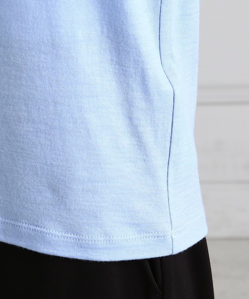 A/C DESIGN BY ALPHA CUBIC(エーシーデザインバイアルファキュービック)の「ウォッシャブルウールハイネックプルオーバー(Tシャツ/カットソー・レディース・サックスブルー/オフホワイト・M/L)」の8枚目の写真