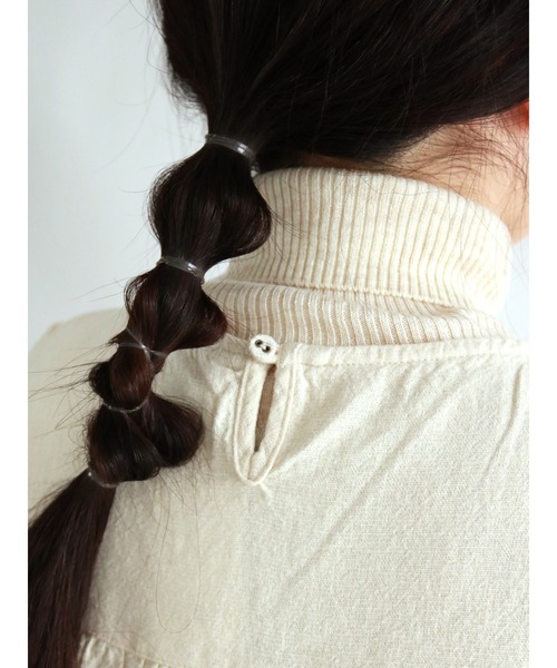 Samansa Mos2（サマンサ モスモス）の「ノースリレースワンピース（ワンピース・レディース・キナリ/パープル/ブラック/モカ・ﾌﾘ-）」の15枚目の写真