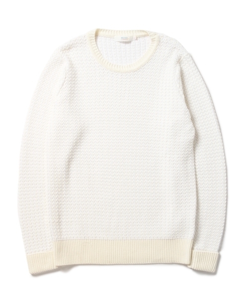 BEAMS LIGHTS Men's(ビームスライツ メンズ)の「BEAMS LIGHTS / V編みクルーネックニット(ニット/セーター・メンズ・ネイビー/オフホワイト/ブラック・SMALL/MEDIUM/LARGE)」の15枚目の写真