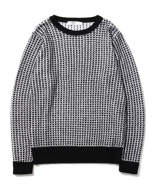 BEAMS LIGHTS Men's(ビームスライツ メンズ)の「BEAMS LIGHTS / V編みクルーネックニット(ニット/セーター・メンズ・ネイビー/オフホワイト/ブラック・SMALL/MEDIUM/LARGE)」の16枚目の写真