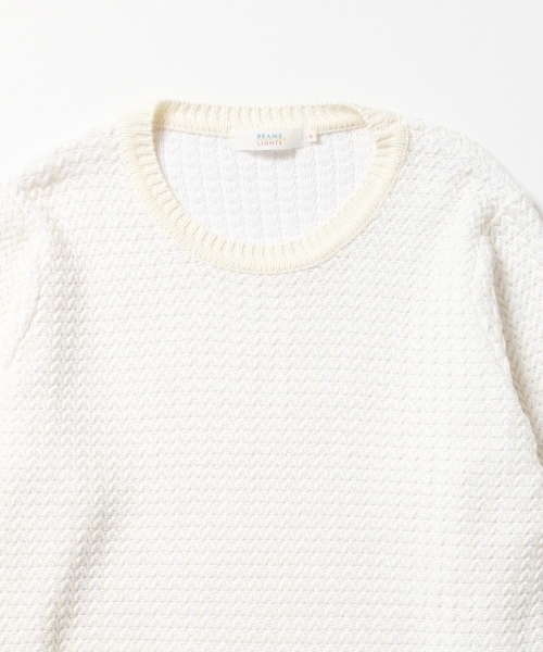 BEAMS LIGHTS Men's(ビームスライツ メンズ)の「BEAMS LIGHTS / V編みクルーネックニット(ニット/セーター・メンズ・ネイビー/オフホワイト/ブラック・SMALL/MEDIUM/LARGE)」の18枚目の写真