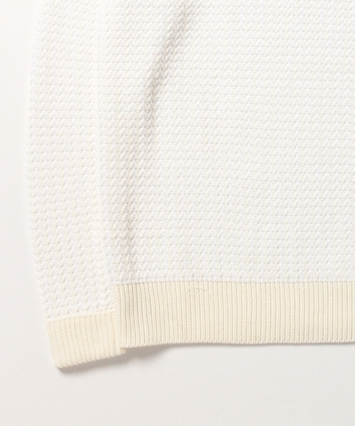 BEAMS LIGHTS Men's(ビームスライツ メンズ)の「BEAMS LIGHTS / V編みクルーネックニット(ニット/セーター・メンズ・ネイビー/オフホワイト/ブラック・SMALL/MEDIUM/LARGE)」の9枚目の写真