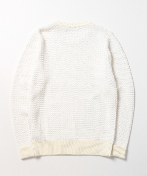 BEAMS LIGHTS Men's(ビームスライツ メンズ)の「BEAMS LIGHTS / V編みクルーネックニット(ニット/セーター・メンズ・ネイビー/オフホワイト/ブラック・SMALL/MEDIUM/LARGE)」の11枚目の写真