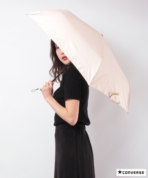 CONVERSE（コンバース）の「CONVERSE　軽量折りたたみ傘（折りたたみ傘・レディース・ピンク/ネイビー/ミント/サックスブルー・50）」の13枚目の写真